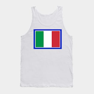 Italian flag blue background Tank Top